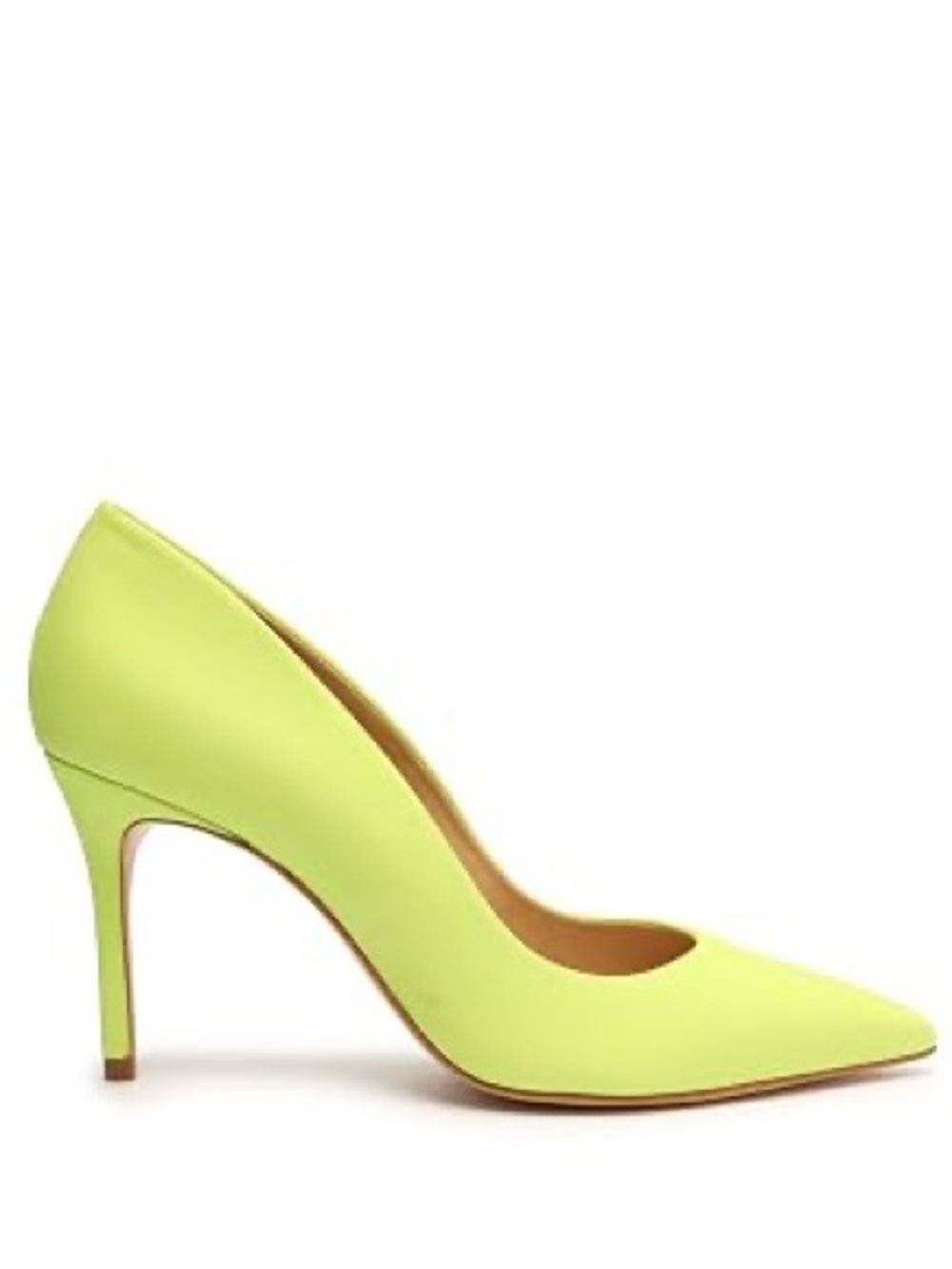 New SCHUTZ Neon Lime Pointed Toe Stiletto Pump Size 6.5